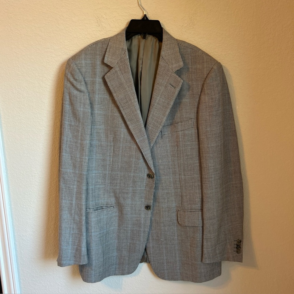 ERMENEGILDO ZEGNA Sport Coat Blazer Jacket Men’s 42 Gray Plaid